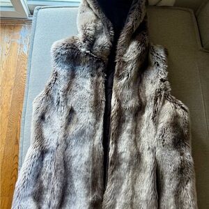 Faux Fur Hooded Vest